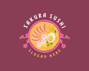 Sakura Ramen Bowl logo design