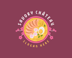 Sakura Ramen Bowl logo design