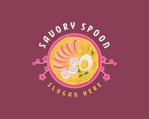 Sakura Ramen Bowl logo design