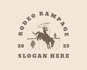 Cowboy Horse Ranch Rodeo logo design