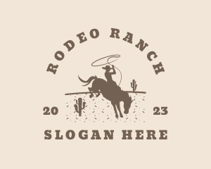 Cowboy Horse Ranch Rodeo logo design