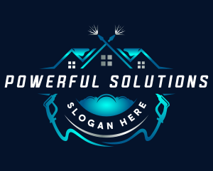 Clean Sanitation Pressure Washing logo design