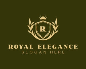 Leaf Royal Crown logo design