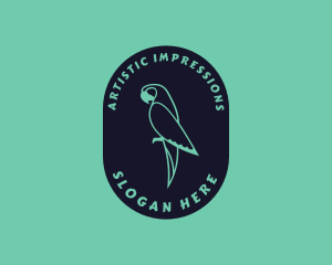 Parrot Aviary Badge logo design