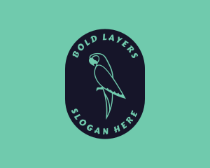 Parrot Aviary Badge logo design