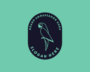 Parrot Aviary Badge logo design