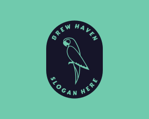 Parrot Aviary Badge logo design