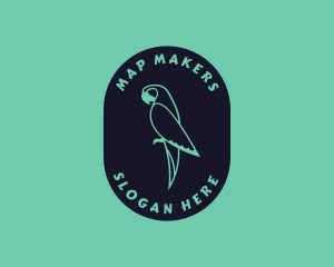 Parrot Aviary Badge logo design