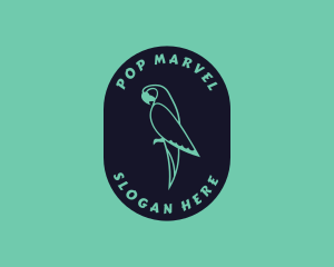 Parrot Aviary Badge logo design