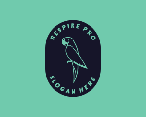 Parrot Aviary Badge logo design