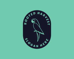 Parrot Aviary Badge logo design