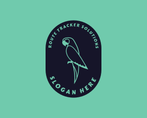 Parrot Aviary Badge logo design