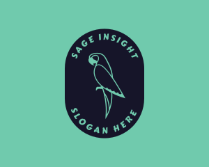 Parrot Aviary Badge logo design