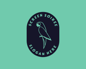 Parrot Aviary Badge logo design