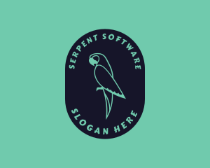 Parrot Aviary Badge logo design