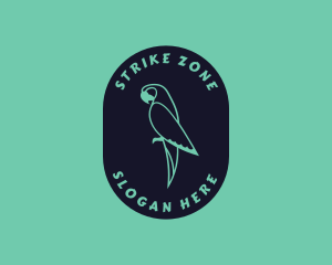 Parrot Aviary Badge logo design