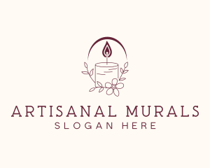 Artisanal Floral Candle logo design