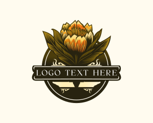 Poplar Flower Bloom logo