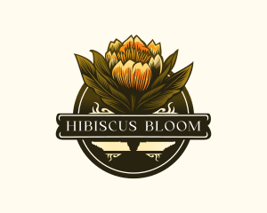 Poplar Flower Bloom logo design