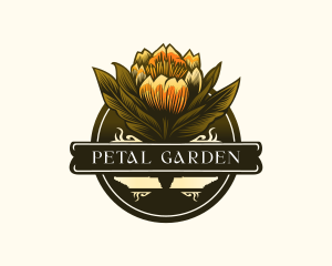 Poplar Flower Bloom logo design