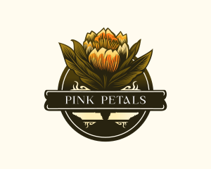 Poplar Flower Bloom logo design