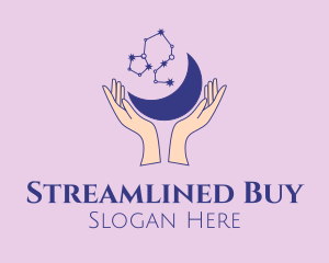 Star Moon Hands  Logo