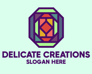 Colorful Stained Glass logo design