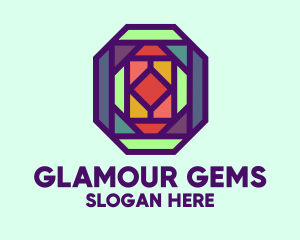 Colorful Stained Glass logo design