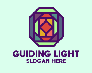 Colorful Stained Glass logo design