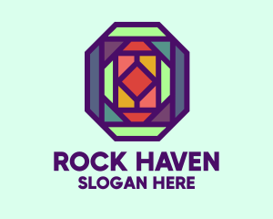 Colorful Stained Glass logo design