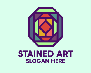 Colorful Stained Glass logo design