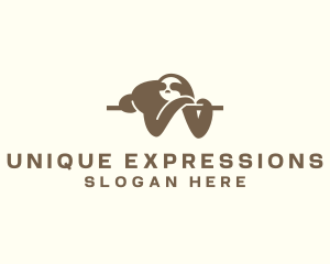 Sleeping Sloth Wildlife Logo