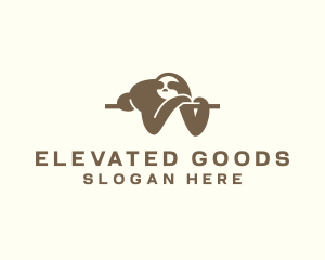 Sleeping Sloth Wildlife logo design