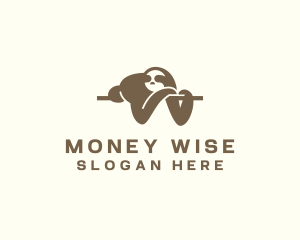 Sleeping Sloth Wildlife logo design