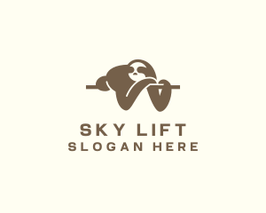 Sleeping Sloth Wildlife logo design