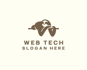 Sleeping Sloth Wildlife logo design