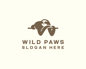 Sleeping Sloth Wildlife logo design