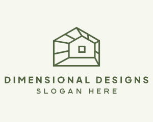 3D House Architecture logo design