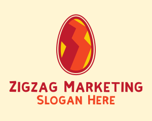 Artsy Zigzag Egg logo design