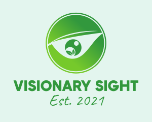 Green Eye Emblem  logo design