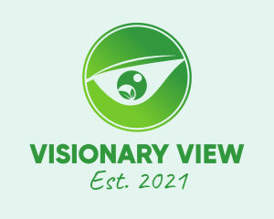 Green Eye Emblem  logo design