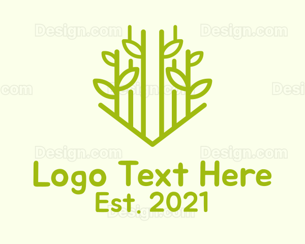 Green Bamboo Tree Logo