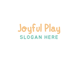 Playful Cute Wordmark logo design