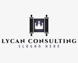 Royal Crown Scroll logo design