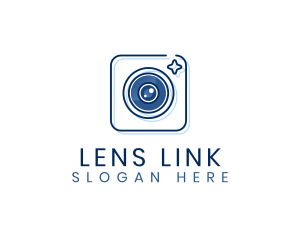 Minimalist Camera Lens logo design