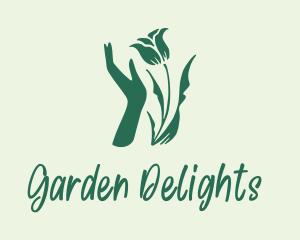 Flower Plant Hand logo design