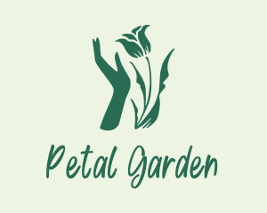 Flower Plant Hand logo design