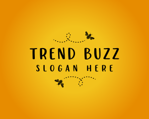 Buzzing Honey Bee logo design