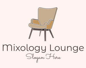 Brown Chair Furniture logo design