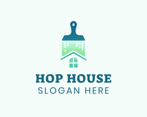 House Clean Brush logo design